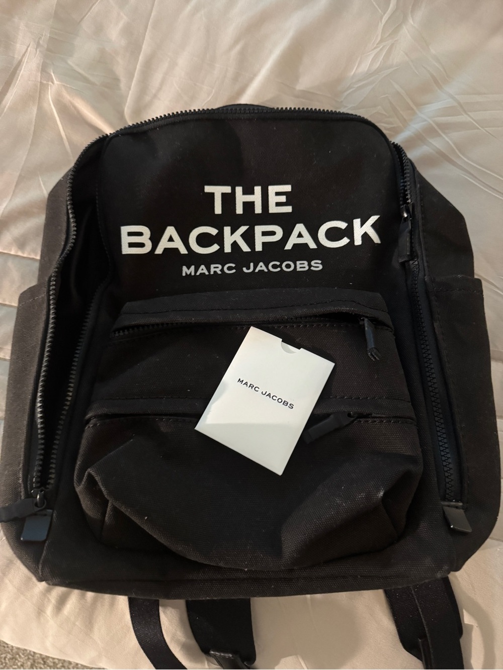 Marc Jacobs Black 'The Backpack' Canvas Backpack